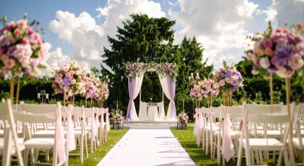 Floral And Watercolor Wedding Murals