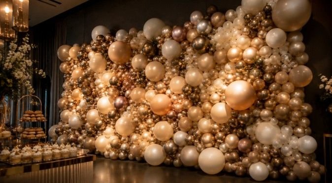 Metallic Glam Wall