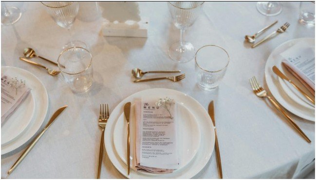 Reception Tablescapes With No Flowers